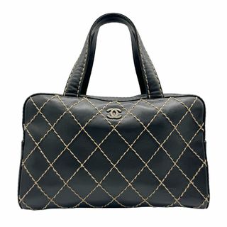 シャネル(CHANEL)のシャネル CHANEL ハンドバッグ ワイルドステッチ レザー ブラック レディース 送料無料【中古】 z0520(ハンドバッグ)