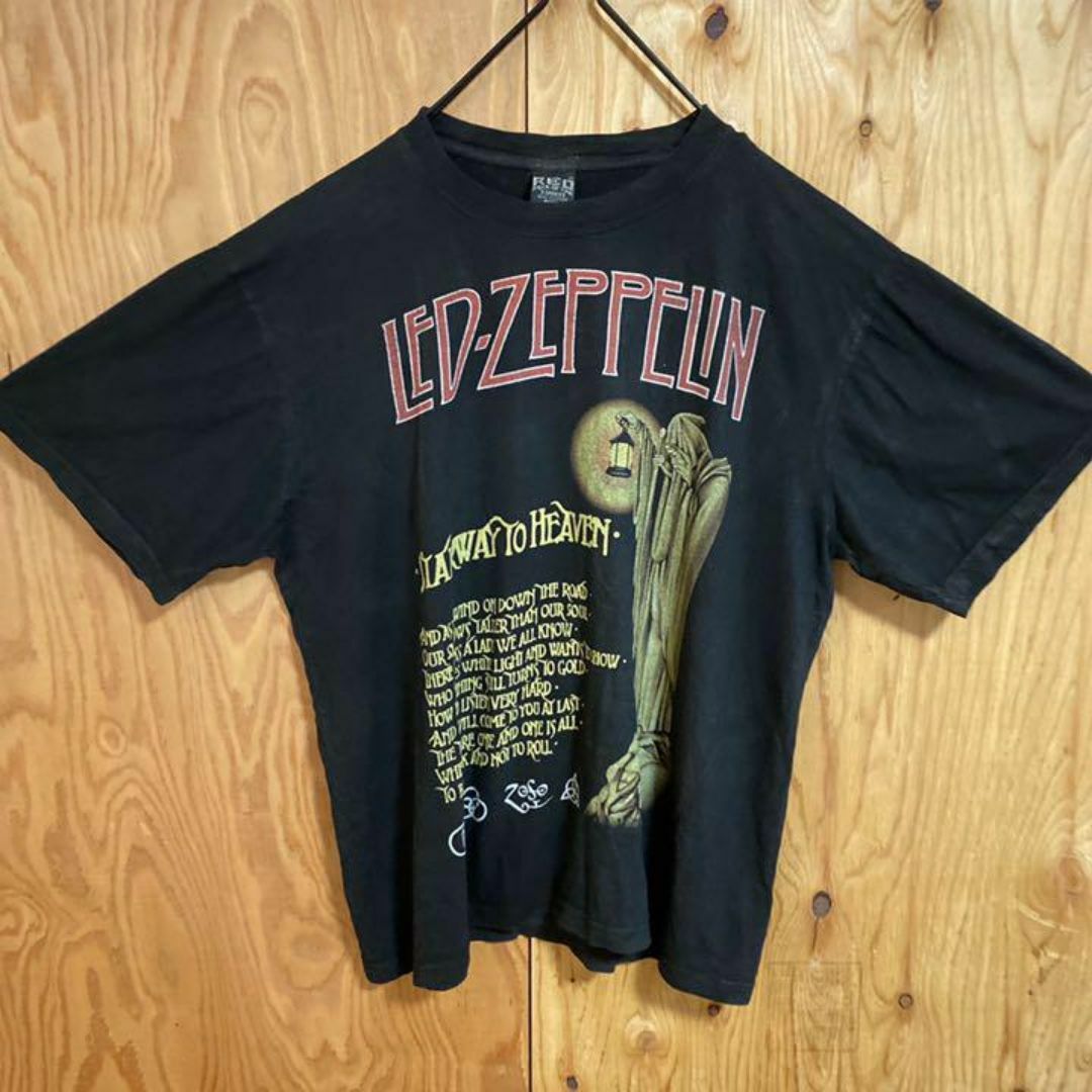 レッド ツェッペリン イギリス ロック バンド Tシャツ 古着 90s 半袖 黒 メンズのトップス(Tシャツ/カットソー(半袖/袖なし))の商品写真