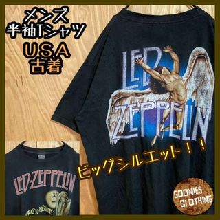 レッド ツェッペリン イギリス ロック バンド Tシャツ 古着 90s 半袖 黒(Tシャツ/カットソー(半袖/袖なし))