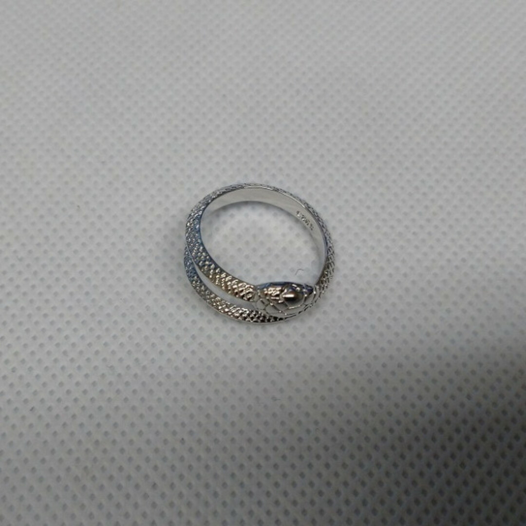 スネーク リング シルバー 金運 幸運 アクセ 白蛇 ヘビ 双頭 ウロボロス指輪 メンズのアクセサリー(リング(指輪))の商品写真