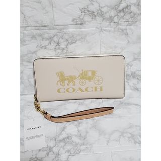 COACH - 新品未使用COACH 長財布 馬車柄 アラウンドジップ