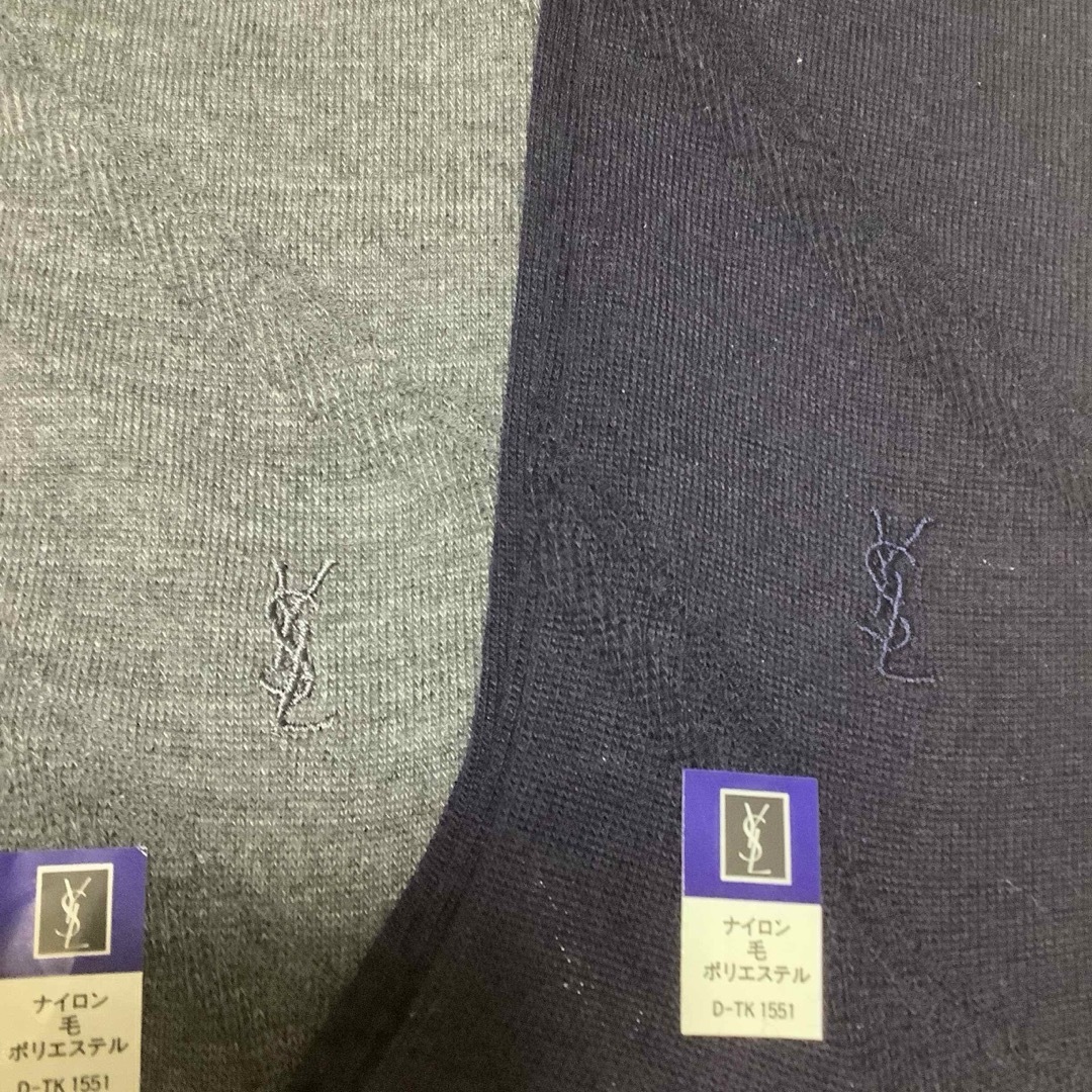イヴサンローラン　　靴下　25㎝　　グレー＆濃紺 メンズのレッグウェア(ソックス)の商品写真