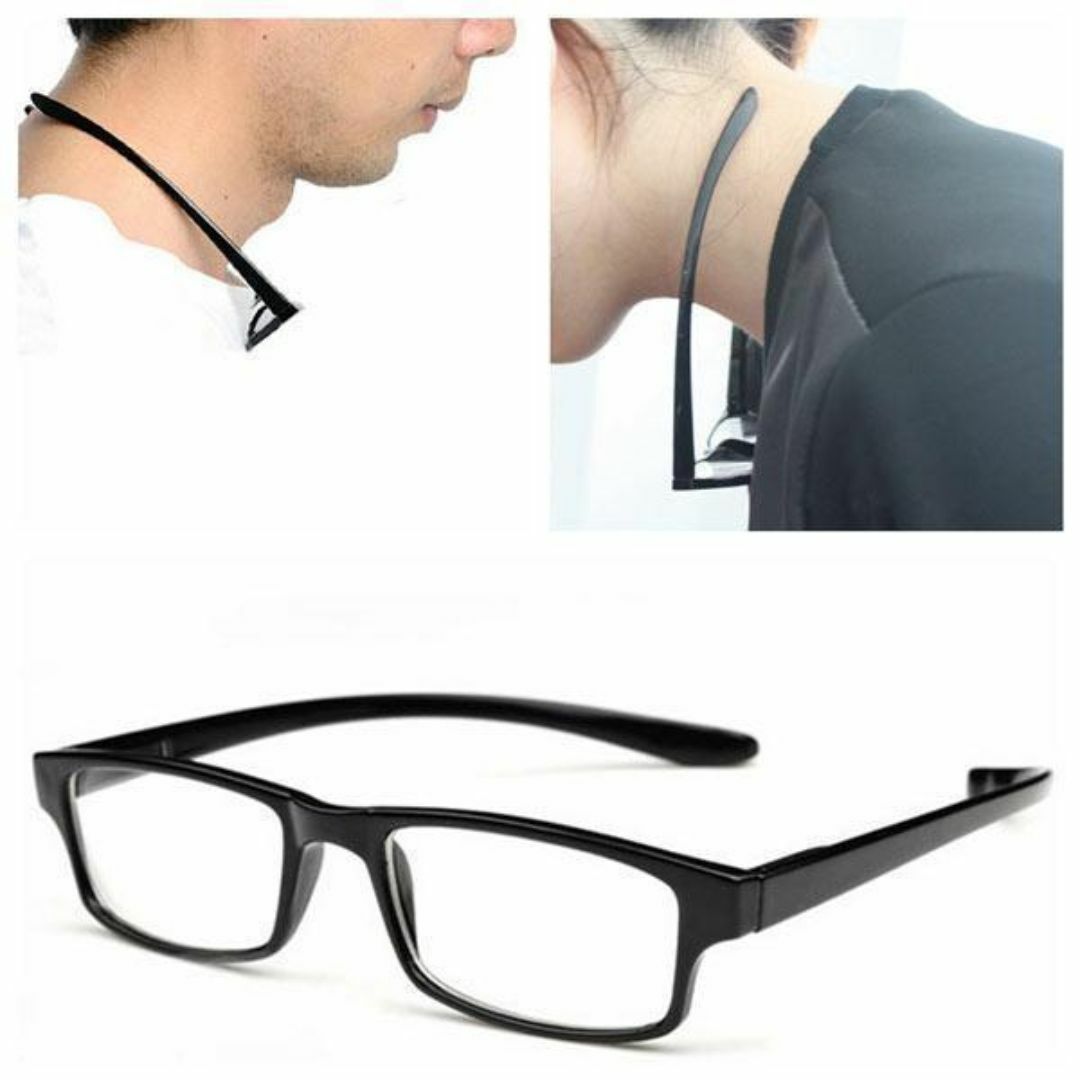 老眼鏡 +1.0 男女兼用 首にかけれる シニアグラス ネックフレーム　ブチ柄 メンズのファッション小物(サングラス/メガネ)の商品写真