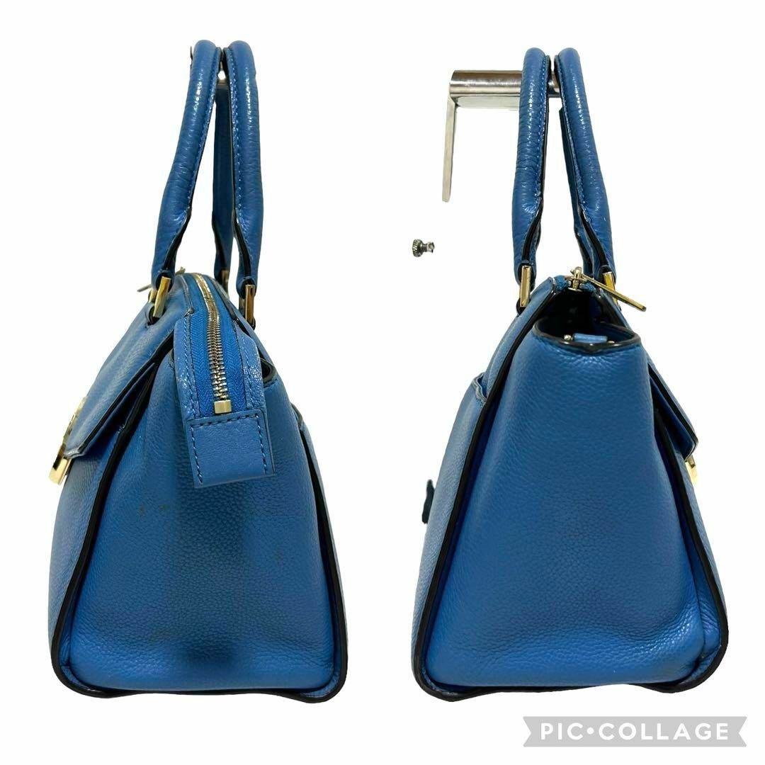 Michael Kors(マイケルコース)の美品　マイケルコース　2way ショルダーバッグ　ハンドバッグ　レザー　ロゴ金具 レディースのバッグ(ショルダーバッグ)の商品写真