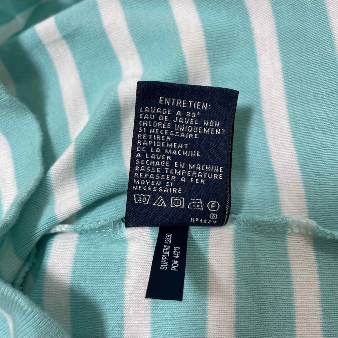 Ralph Lauren(ラルフローレン)のラルフローレン  スポーツ　Tシャツ　水色　ボーダー　さわやか　ロゴ　春 レディースのトップス(Tシャツ(半袖/袖なし))の商品写真