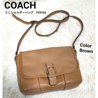 コーチ(COACH)のCOACH　コーチ ミニショルダーバッグ　ブラウン　F29763　ポーチ　茶(ショルダーバッグ)