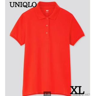 ユニクロ(UNIQLO)の【新品】ユニクロ ストレッチカノコポロシャツ レッド XLサイズ(ポロシャツ)