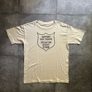 70s80s ヴィンテージtシャツ USA製 ベージュ XL (Tシャツ/カットソー(半袖/袖なし))