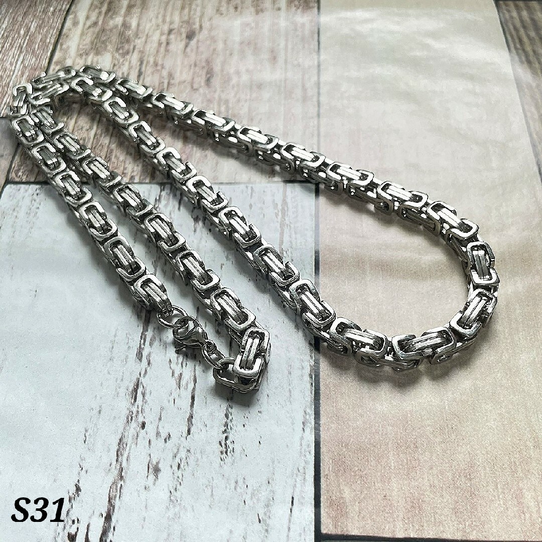 【№31】メンズネックレス ステンレスネックレス  シルバーネックレス メンズのアクセサリー(ネックレス)の商品写真