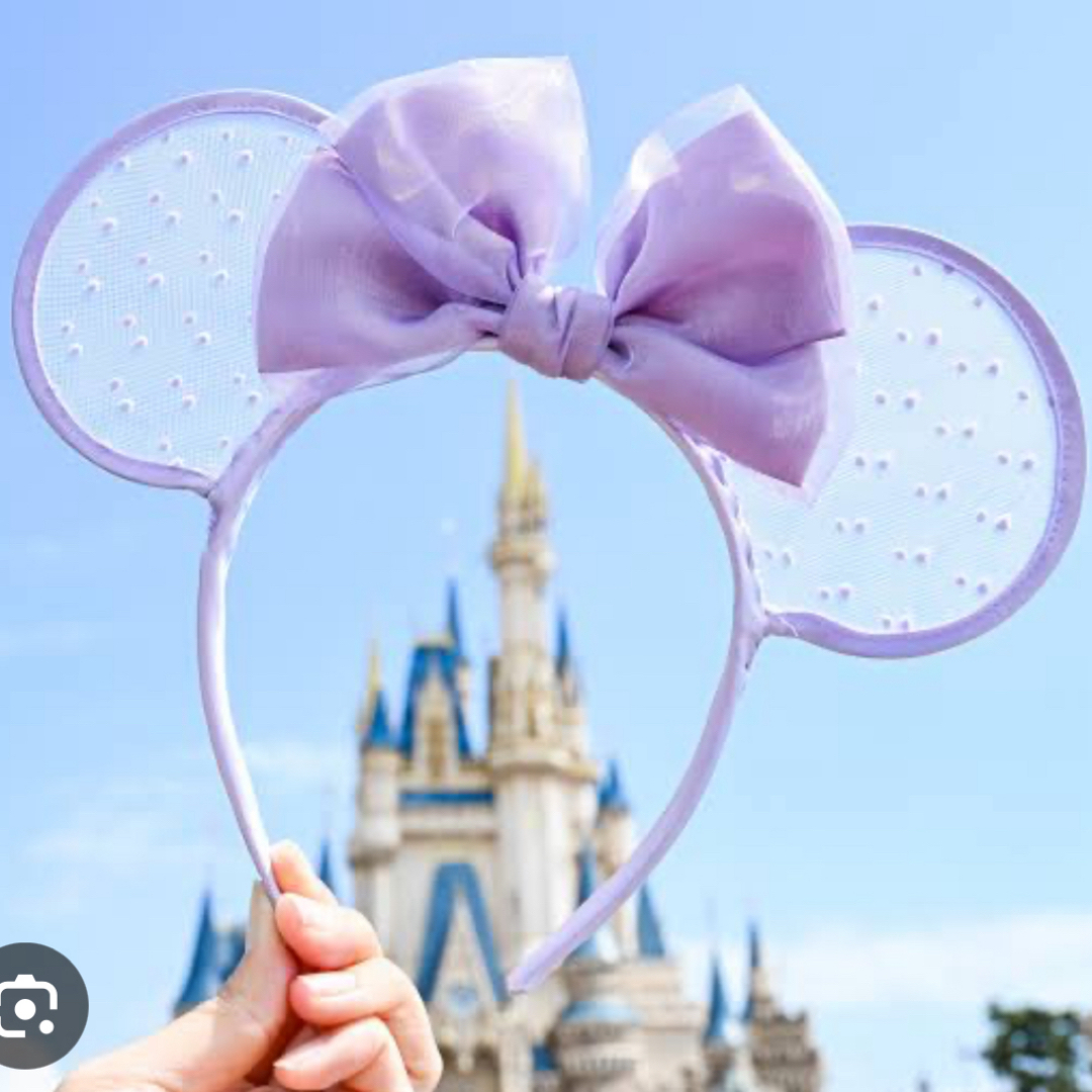 Disney(ディズニー)のディズニー ミニー リボンチュール カチューシャ パープル レディースのヘアアクセサリー(カチューシャ)の商品写真