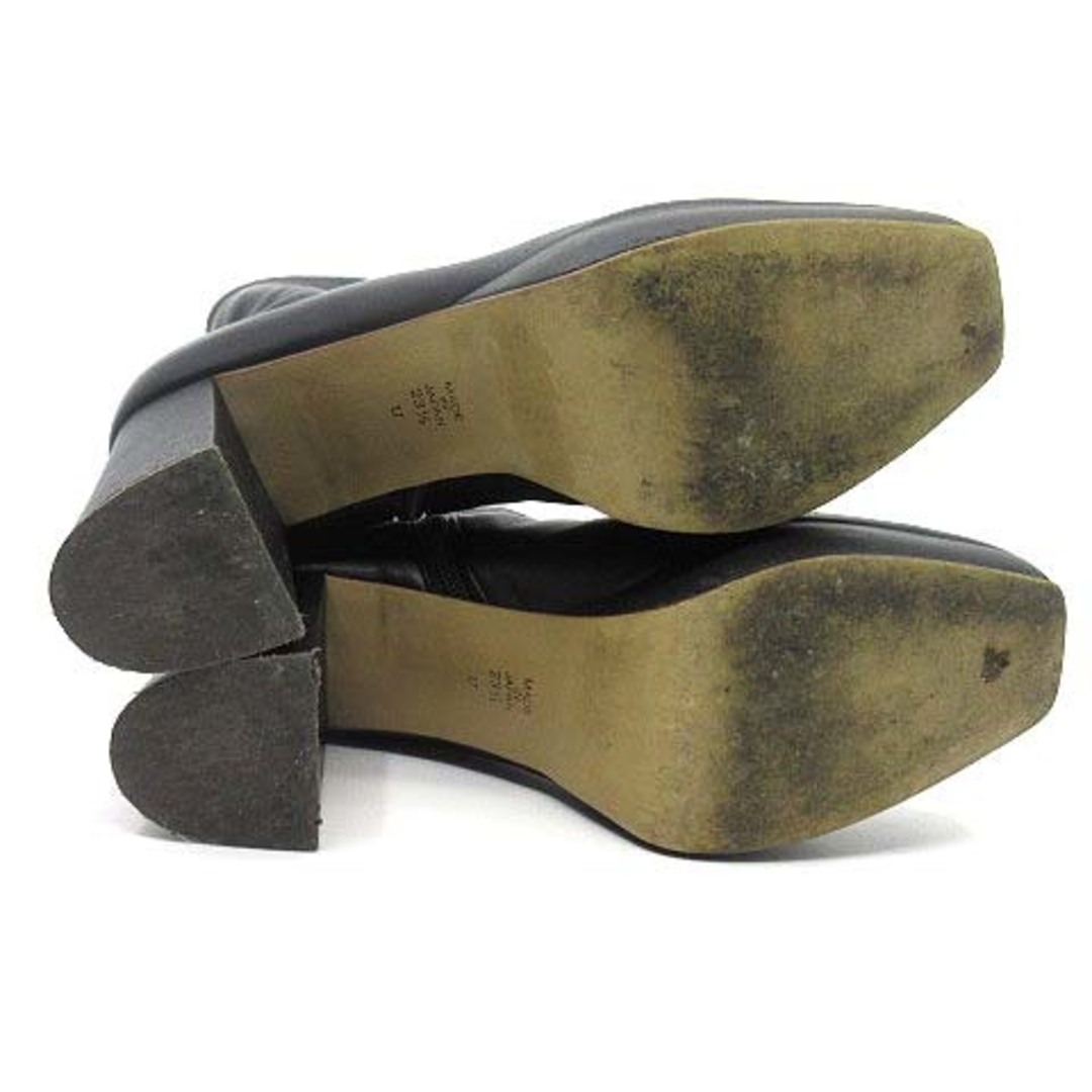 DIANA(ダイアナ)のダイアナ ストレッチ スムース ショート ブーツ チャンキー 黒 23.5cm レディースの靴/シューズ(ブーツ)の商品写真