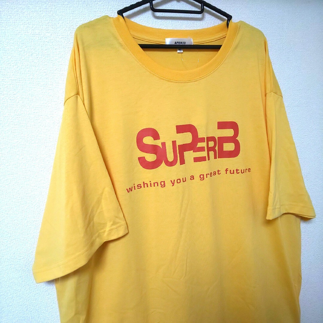 新品 APERIO 5L 半袖 Tシャツ イエロー 大きいサイズ トップス 黄色 メンズのトップス(Tシャツ/カットソー(半袖/袖なし))の商品写真