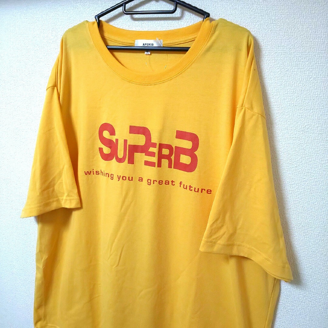 新品 APERIO 5L 半袖 Tシャツ イエロー 大きいサイズ トップス 黄色 メンズのトップス(Tシャツ/カットソー(半袖/袖なし))の商品写真