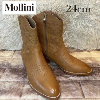 モリーニ(Mollini)の極美品　Mollini モリーニ ウエスタンブーツ　24cm(ブーツ)