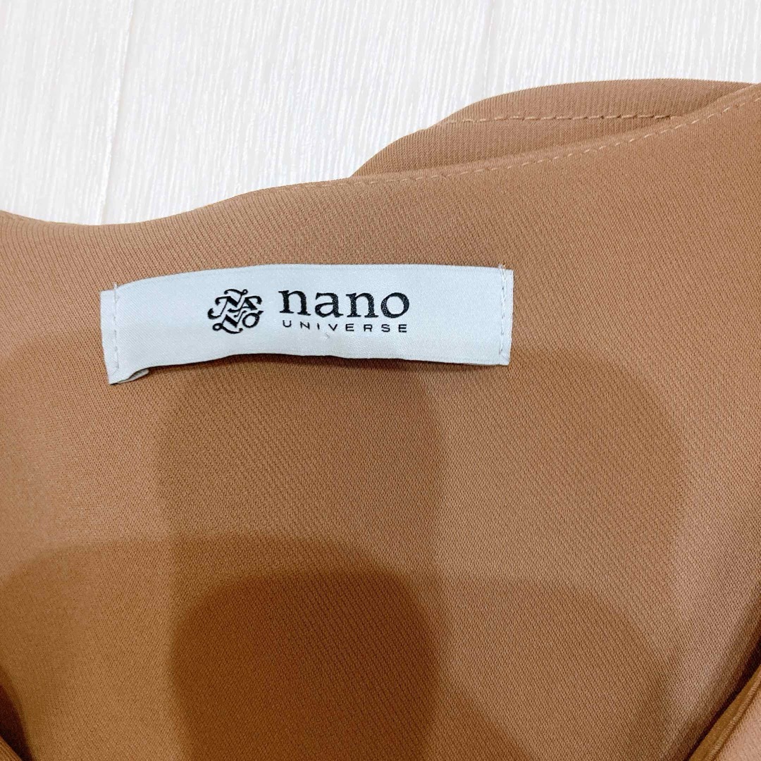 nano・universe(ナノユニバース)のナノユニバース　とろみバックスリット　Uネックワンピース　36 レディースのワンピース(ひざ丈ワンピース)の商品写真