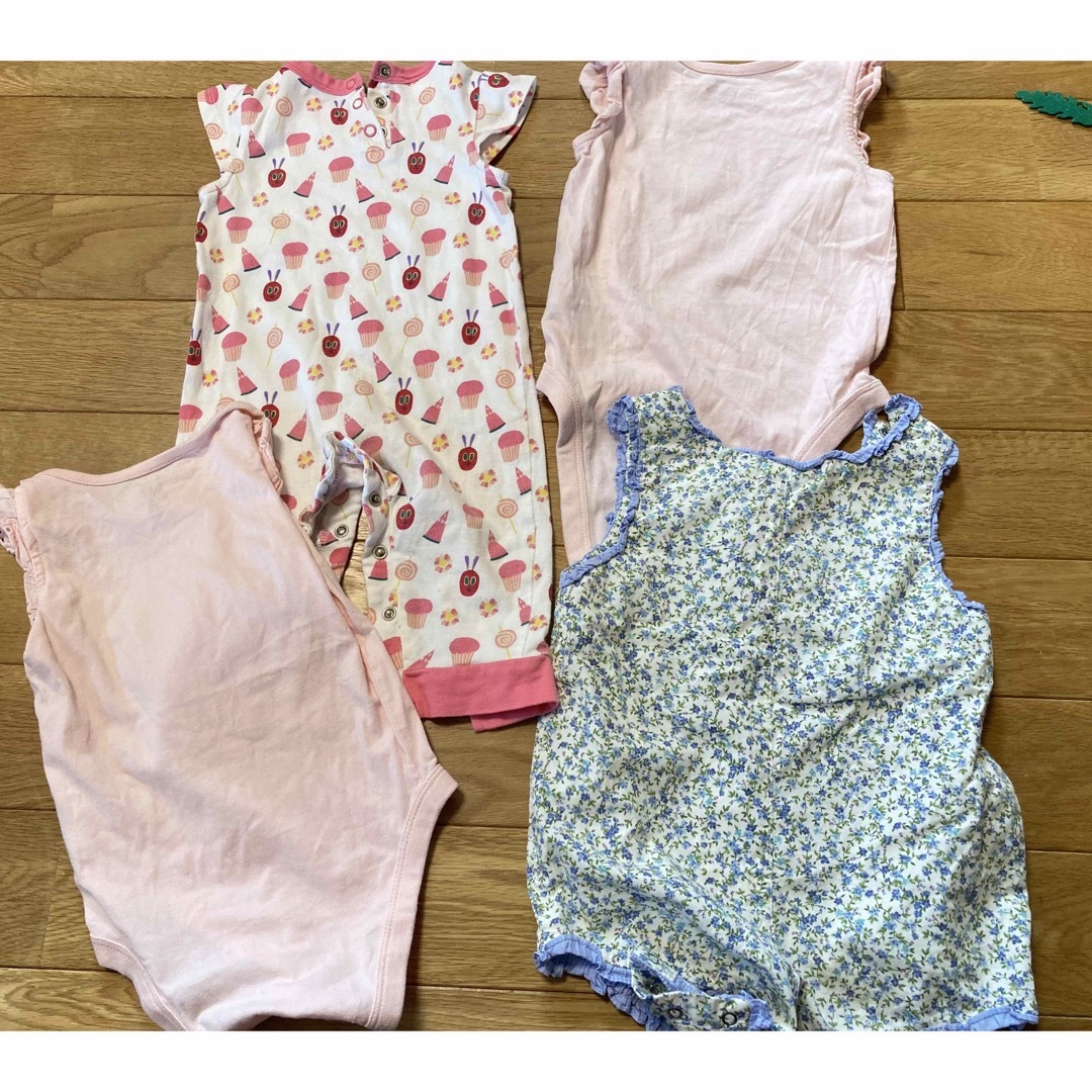 babyGAP(ベビーギャップ)のGAP   ロンパース　70  新生児　女の子　はらぺこあおむし　春服　おまとめ キッズ/ベビー/マタニティのベビー服(~85cm)(ロンパース)の商品写真