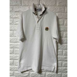 BURBERRY - Burberrys ポロシャツ Mサイズ ホワイト ノバチェック 美品