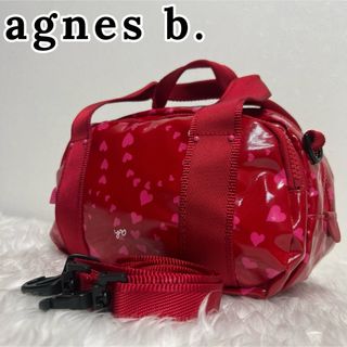 アニエスベー(agnes b.)のアニエスベー レディース ハート ショルダーバッグ バンドバッグ 2way 赤(ショルダーバッグ)