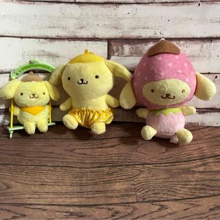 ポムポムプリン(ポムポムプリン)のポムポムプリン  推し色マスコットイエロー　ブランコマスコット　いちごシリーズ(ぬいぐるみ)