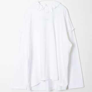 ホリデイ(holiday)のSUPER FINE DRY RUFFLE COLLAR L/S TOPS (カットソー(長袖/七分))