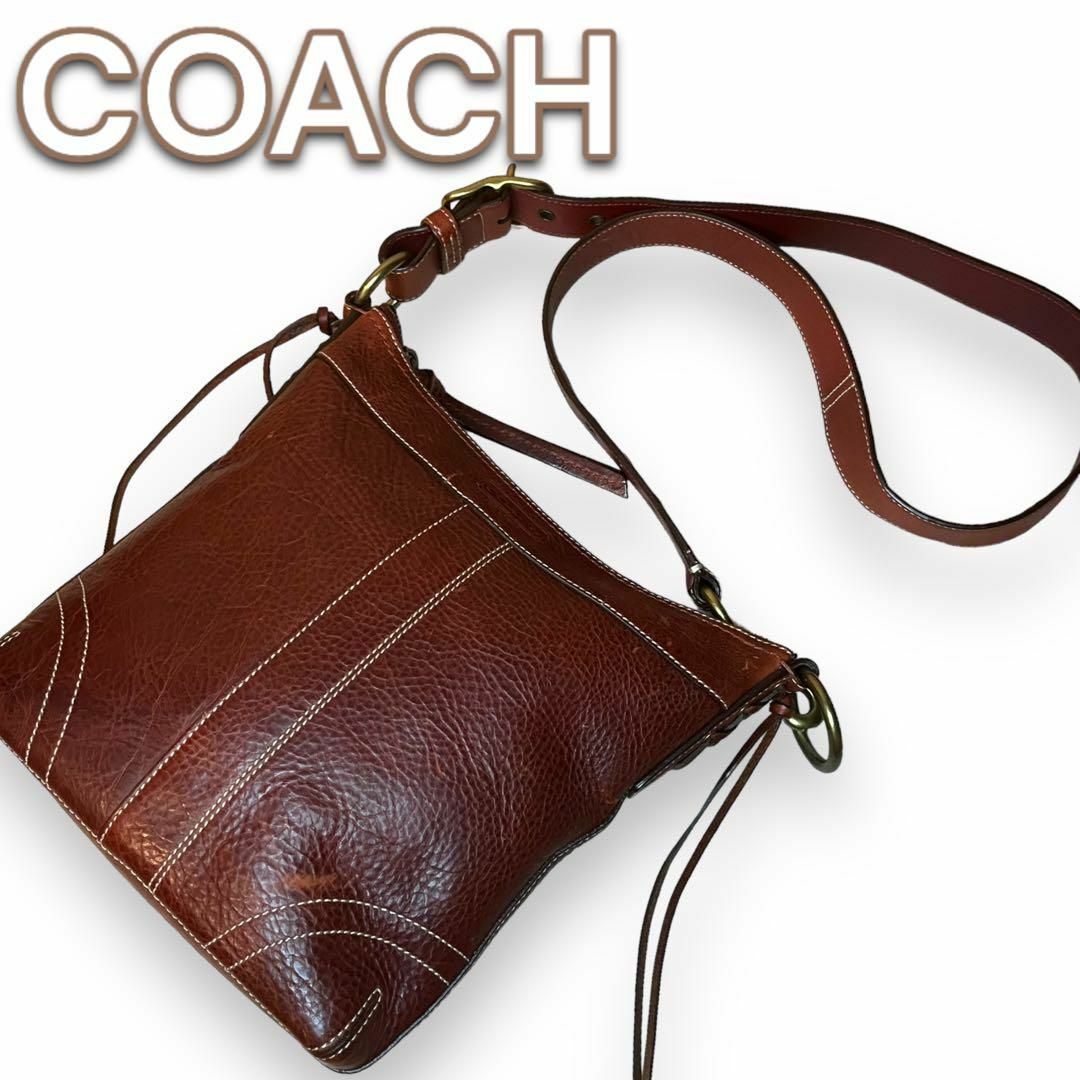 COACH(コーチ)の正規品　COACH　コーチ　オールレザー　斜めがけショルダーバッグ　人気 レディースのバッグ(ショルダーバッグ)の商品写真