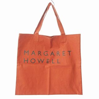 マーガレットハウエル(MARGARET HOWELL)のマーガレットハウエル COTTON LOGO BAG ロゴトートバッグ オレンジ(トートバッグ)