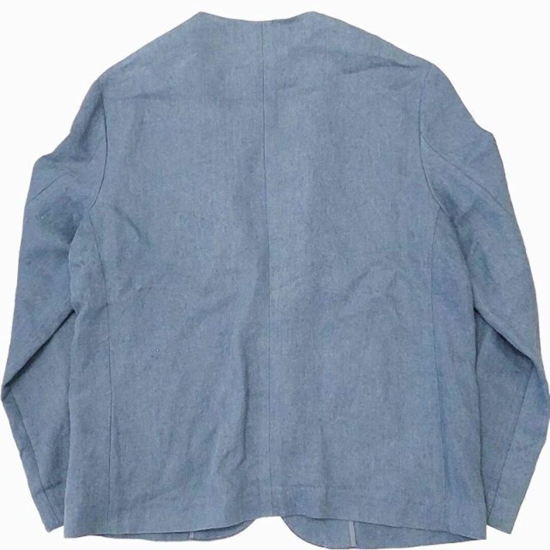 セヤ Seya. ノーカラーテーラードジャケット カラーレス ボタンレス リネン メンズのジャケット/アウター(テーラードジャケット)の商品写真