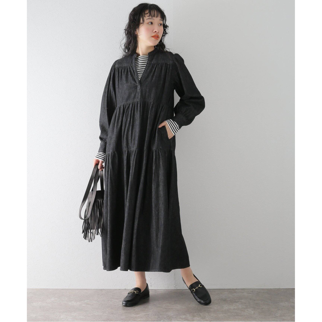 Healthy DENIM(ヘルシーデニム)のHealthy DENIM ヘルシーデニム　Lychee Dress ワンピース レディースのワンピース(ロングワンピース/マキシワンピース)の商品写真