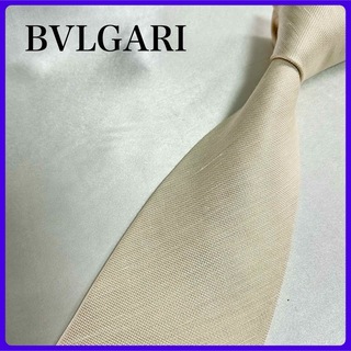 BVLGARI - ブルガリ シルクリネン セッテピエゲ ネクタイ イタリア製 春夏 BVLGARI
