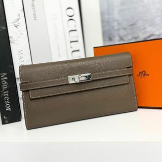 エルメス(Hermes)のHERMES エルメス ケリーウォレット エプソン エトゥープ(財布)