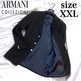 ARMANI COLLEZIONI - 美品 アルマーニコレツォーニ テーラードジャケット 金ボタン 大きいサイズ