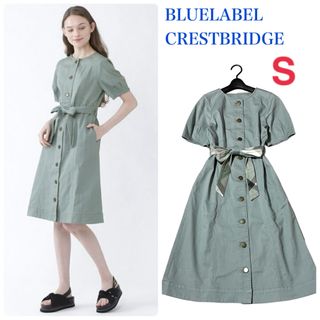 ブルーレーベルクレストブリッジ(BLUE LABEL CRESTBRIDGE)のブルーレーベルクレストブリッジ　2022年　ムラ糸ストレッチデニムワンピース S(ひざ丈ワンピース)