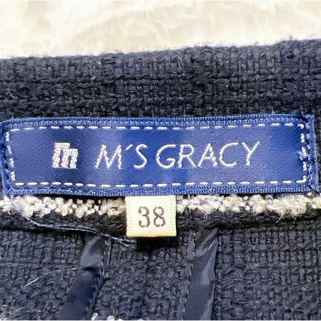 M'S GRACY(エムズグレイシー)の【美品】エムズグレイシー　ステンカラー　リネン　ジャケット　M相当　38 レディースのトップス(その他)の商品写真