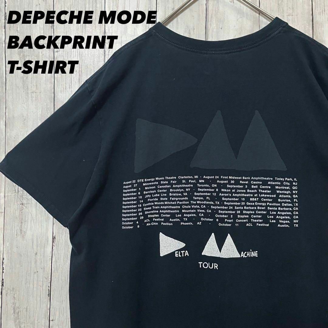 MUSIC TEE(ミュージックティー)のロックバンドTシャツ古着　DEPECHE MODEバックプリント　サイズL 黒 メンズのトップス(Tシャツ/カットソー(半袖/袖なし))の商品写真