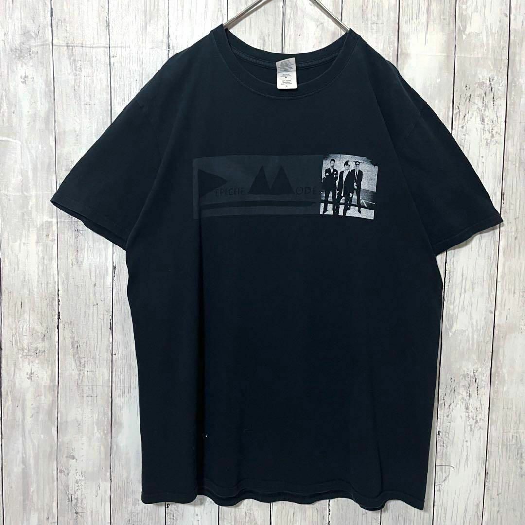 MUSIC TEE(ミュージックティー)のロックバンドTシャツ古着　DEPECHE MODEバックプリント　サイズL 黒 メンズのトップス(Tシャツ/カットソー(半袖/袖なし))の商品写真