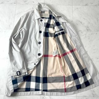 バーバリー(BURBERRY)のバーバリーブリット M ギガチェック メガチェック ステンカラーコート ベージュ(ステンカラーコート)