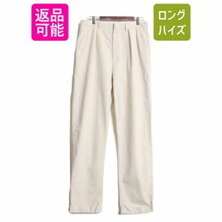 ラルフローレン(Ralph Lauren)の 90s ポロ ラルフローレン コットン パンツ メンズ 34 34 古着 90年代 オールド ストレート スラックス ツータック チノパン ベージュ 薄手(チノパン)