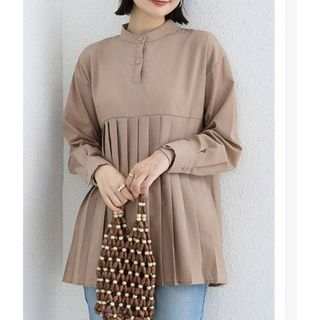 ブラウス レディース プリーツ チュニック ロングシャツ 長袖 シャツブラウス(シャツ/ブラウス(長袖/七分))