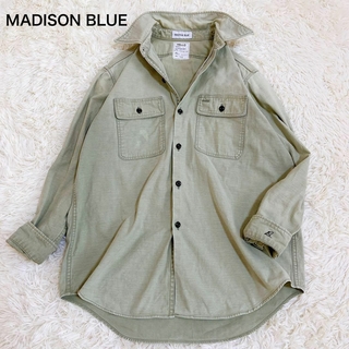 MADISONBLUE - 人気☆ マディソンブルー ハンプトン バックサテン ワークシャツ オリーブ