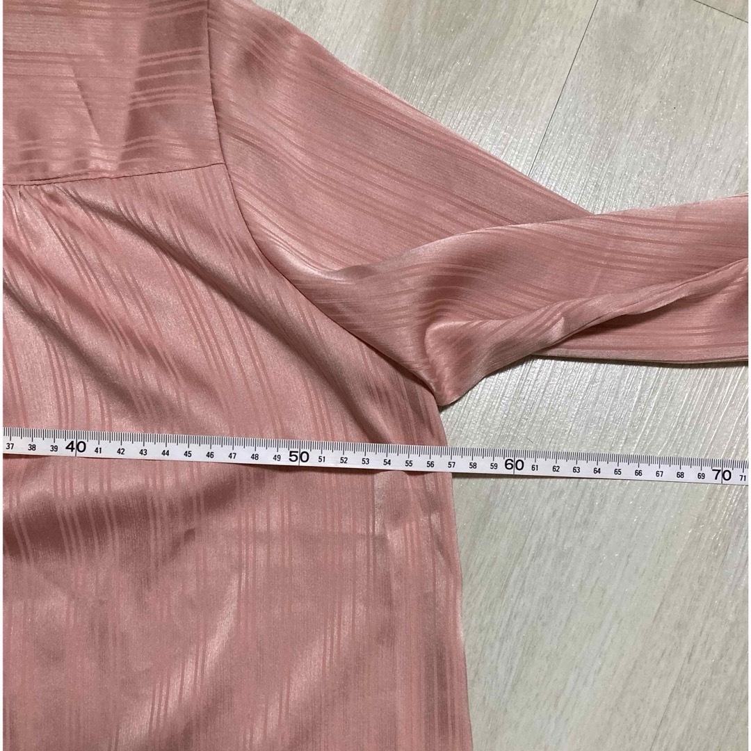 長袖ブラウス　15号サイズ　ピンク レディースのトップス(シャツ/ブラウス(長袖/七分))の商品写真