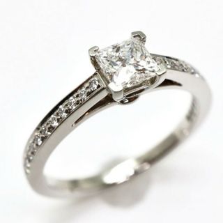 ティファニー(Tiffany & Co.)のティファニー　スクエア　ダイヤ　プラチナ　リング　Pt950　0.39ct(リング(指輪))