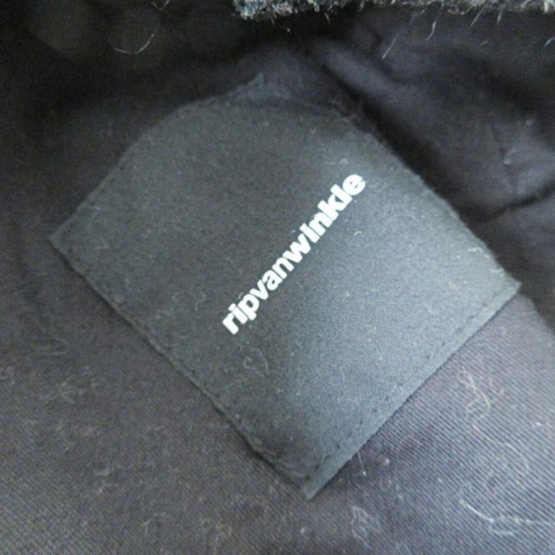 ripvanwinkle(リップヴァンウィンクル)のリップヴァンウィンクル ワークキャップ ツイード ウール ブラック 黒 F メンズの帽子(キャップ)の商品写真