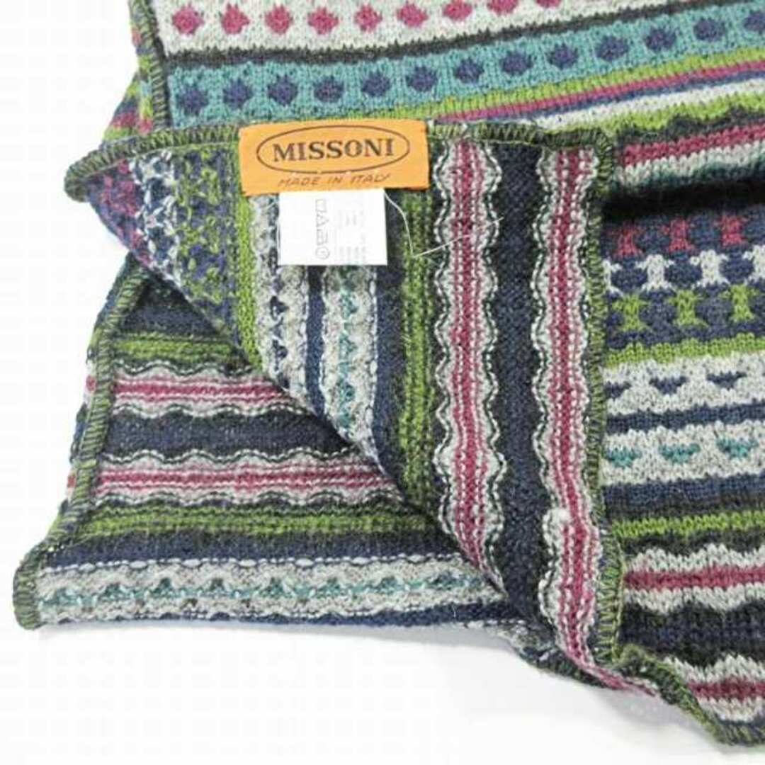 MISSONI(ミッソーニ)のミッソーニ マフラー ストール ショール 肩掛け マルチボーダー ウール モヘア メンズのファッション小物(マフラー)の商品写真