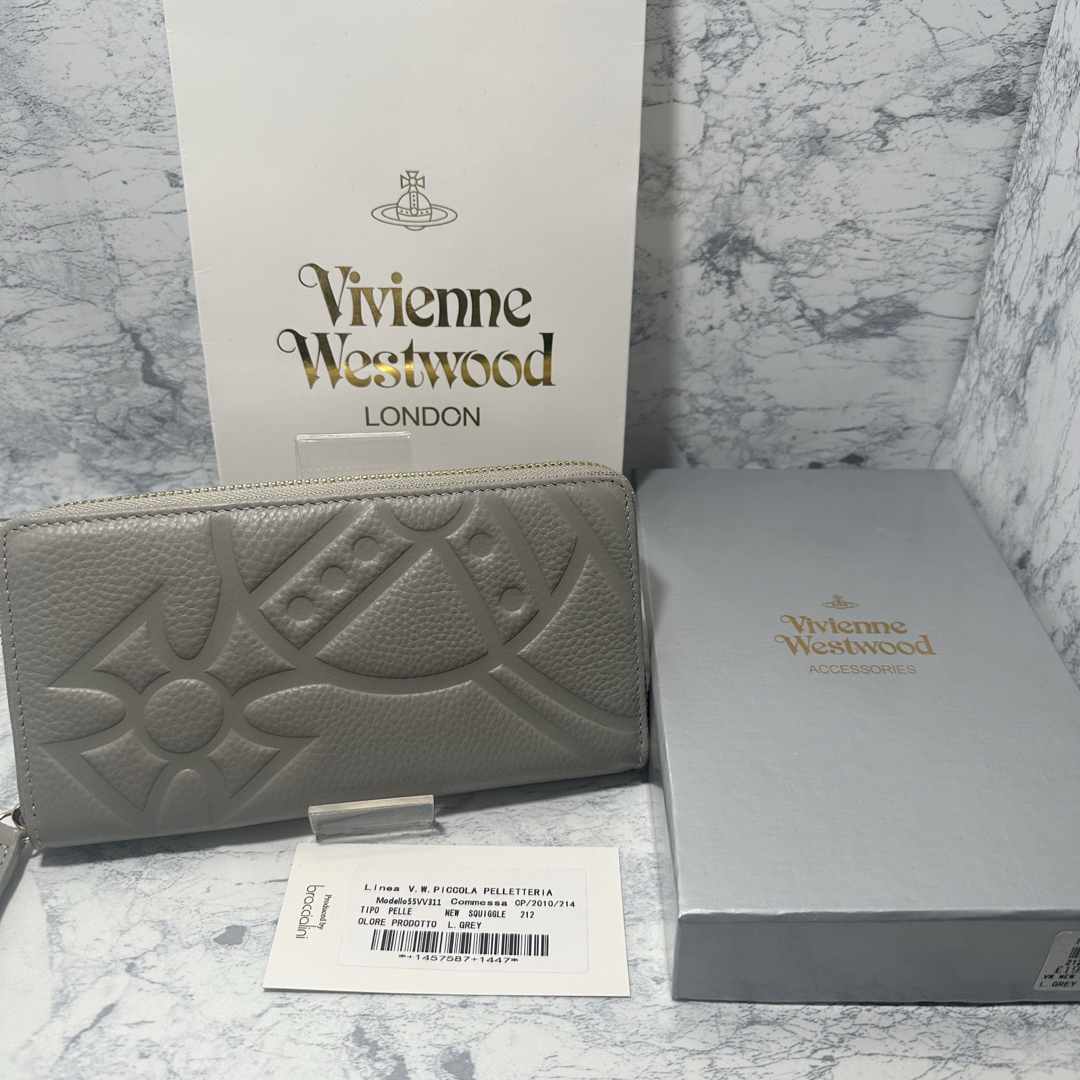 Vivienne Westwood(ヴィヴィアンウエストウッド)の【おすすめ‼︎】Vivienne Westwood 長財布　グレー　レア柄‼︎ レディースのファッション小物(財布)の商品写真