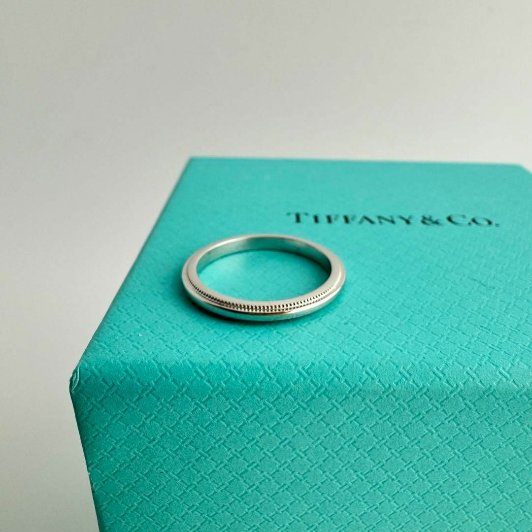 Tiffany & Co.(ティファニー)のティファニー Pt950 指輪 リング ミルグレイン プラチナ 8 号 レディースのアクセサリー(リング(指輪))の商品写真