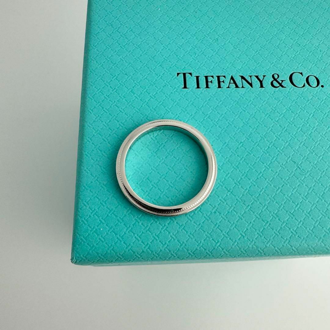 Tiffany & Co.(ティファニー)のティファニー Pt950 指輪 リング ミルグレイン プラチナ 8 号 レディースのアクセサリー(リング(指輪))の商品写真