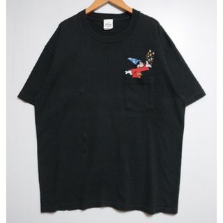 ディズニー(Disney)のミッキーマウス ファンタジア ディズニー 刺繍 ポケットTシャツ XL(Tシャツ/カットソー(半袖/袖なし))