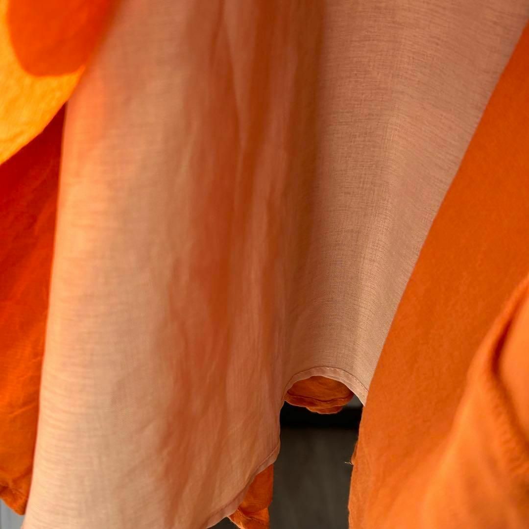 Sybilla(シビラ)の【美品】Sybilla シビラ　フレアスカート　M オレンジ　ひざ下丈　裏地あり レディースのスカート(ひざ丈スカート)の商品写真