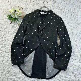 コムデギャルソンコムデギャルソン(COMME des GARCONS COMME des GARCONS)の入手困難 コムデギャルソン テーラードジャケット スター XS コムコム 黒(テーラードジャケット)