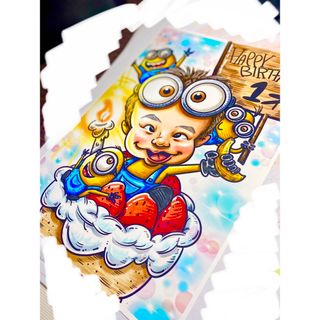 世界で1枚のオーダーメイド似顔絵☆プレミアムver★誕生日プレゼント(アート/写真)